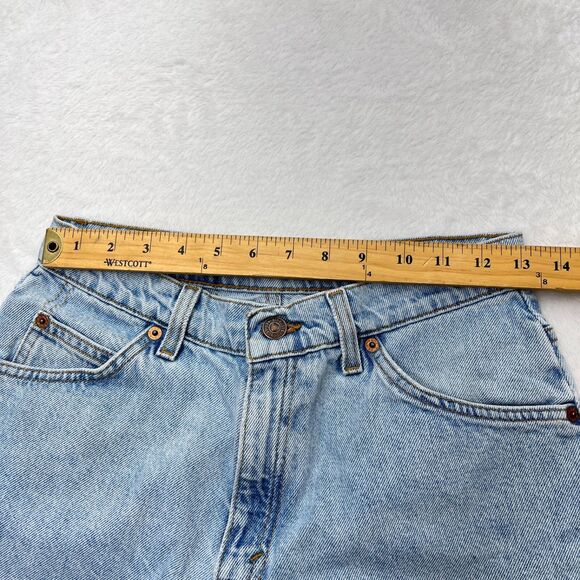 Vintage Levi's 950 Relaxed Fit Jean Shorts Women's Size 9 Light Blue Orange Tab - Picture 6 of 10
